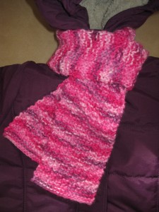 My daughter's "Mixed Berries Scarf."